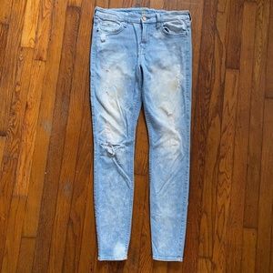 7 For All Mankind Light Wash Skinny Jeans